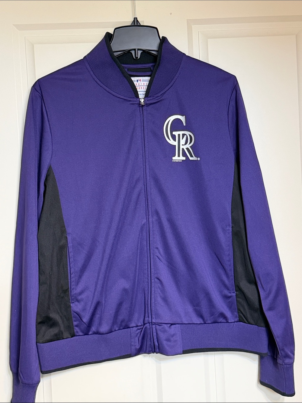 Colorado Rockies Purple Black Zip-Up Jacket with CR Logo